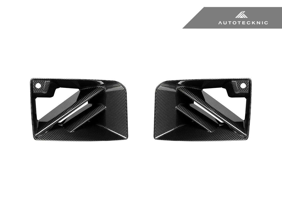 AutoTecknic Dry Carbon Corsa Front Air Inlet Trim Set - G87 M2