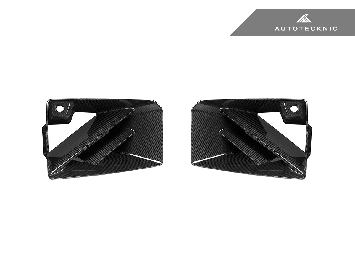 AutoTecknic Dry Carbon Corsa Front Air Inlet Trim Set - G87 M2