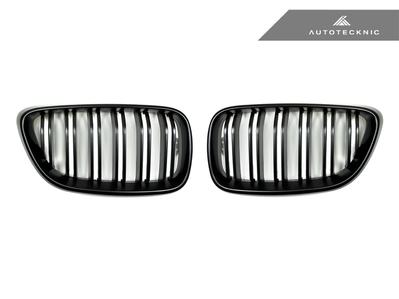 AutoTecknic Dual-Slats Stealth Black Front Grille Set - F87 M2 | F22 2-Series