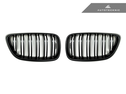 AutoTecknic Dual-Slats Stealth Black Front Grille Set - F87 M2 | F22 2-Series