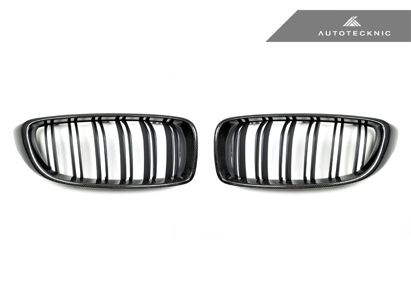 AutoTecknic Carbon Fiber Dual-Slats Front Grille Set - F32/ F36 4-Series | F80 M3 | F82 M4