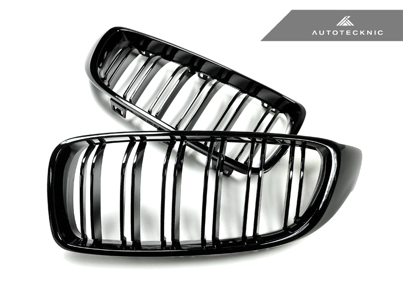 AutoTecknic Dual-Slats Gloss Black Front Grille Set - F32/ F36 4-Series | F80 M3 | F82 M4