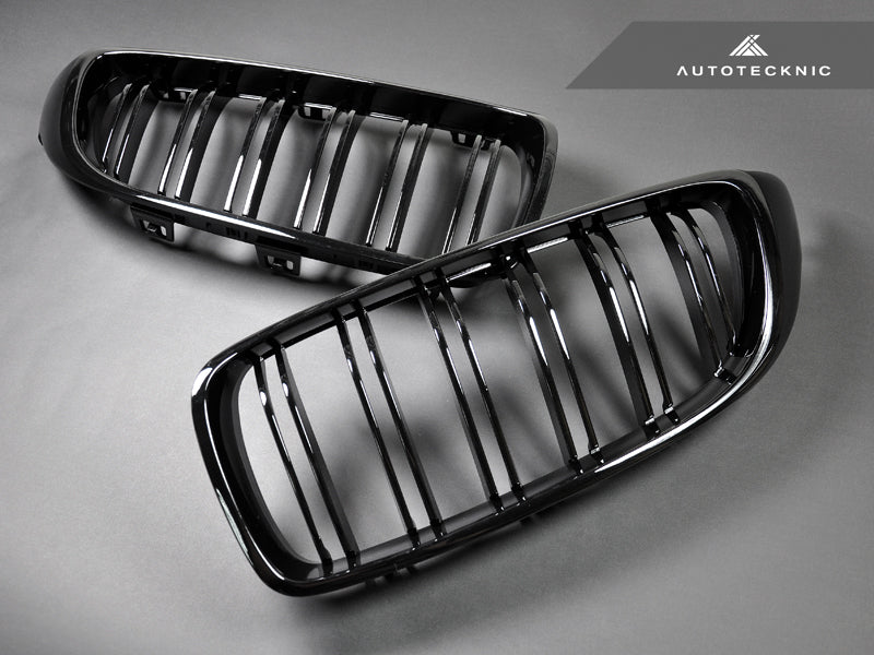 AutoTecknic Dual-Slats Gloss Black Front Grille Set - F32/ F36 4-Series | F80 M3 | F82 M4