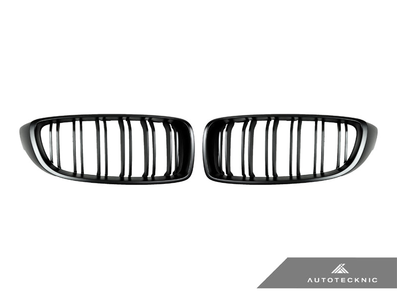 AutoTecknic Stealth Black Dual-Slats Front Grille Set - F32/ F36 4-Series | F80 M3 | F82 M4