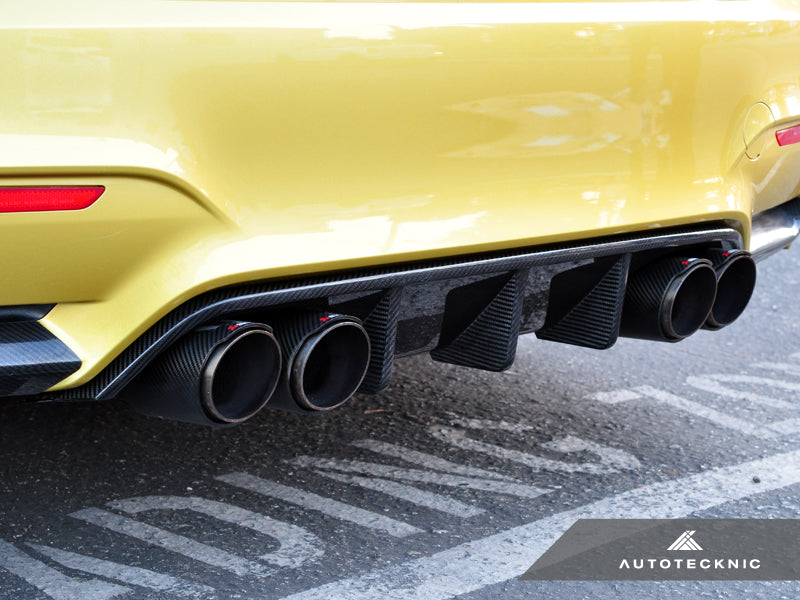 AutoTecknic Dry Carbon Extended-Fin Competition Rear Diffuser - F80 M3 | F82/ F83 M4