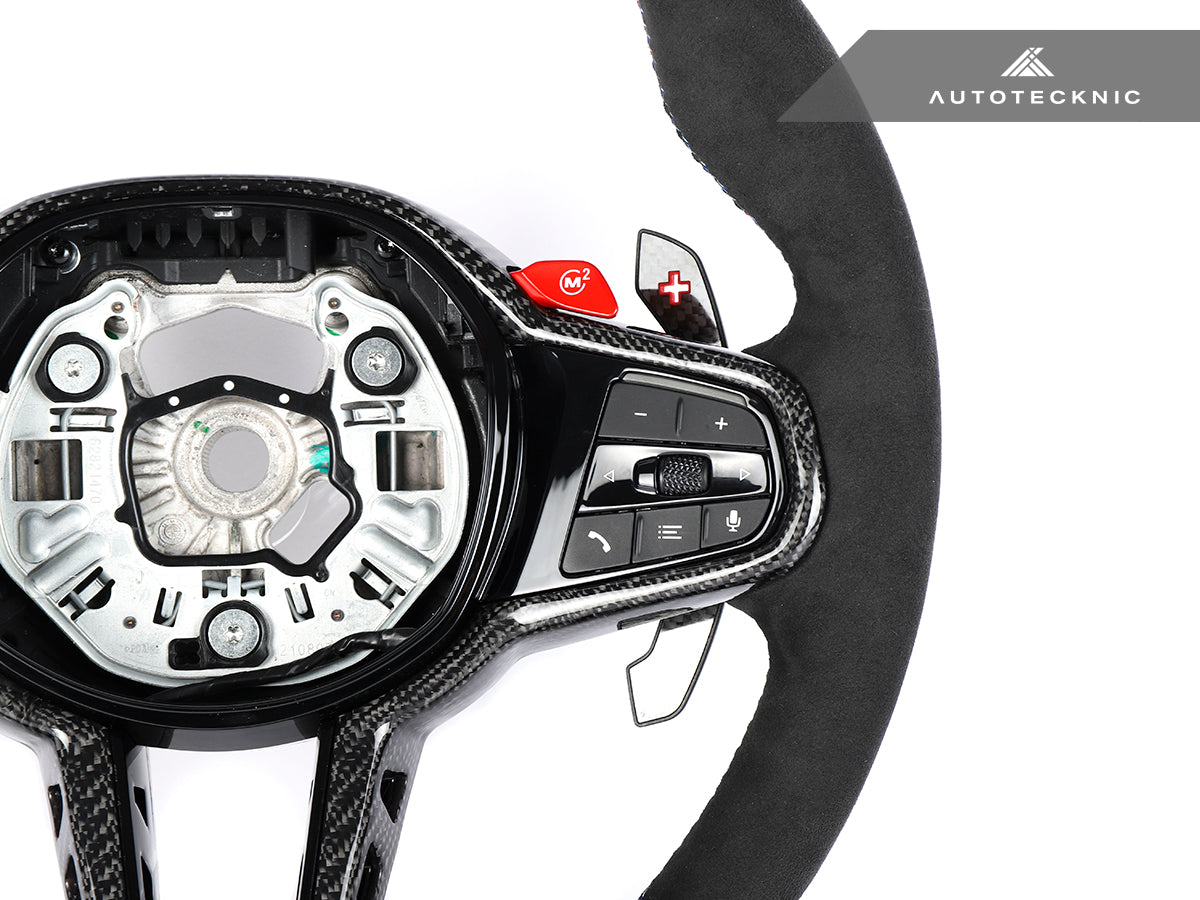 AutoTecknic G8X LCI Alcantara Steering Wheel - G8X M2/ M3/ M4