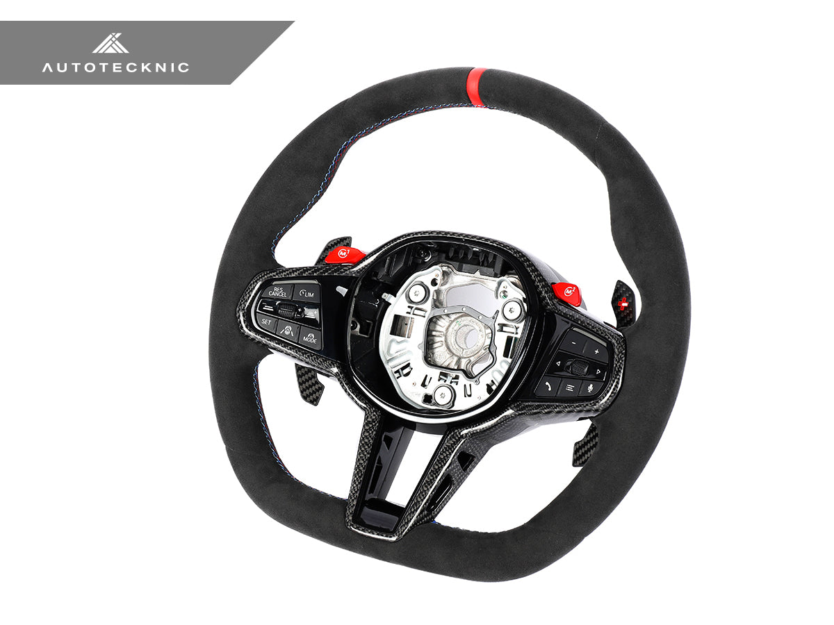 AutoTecknic G8X LCI Alcantara Steering Wheel - G8X M2/ M3/ M4