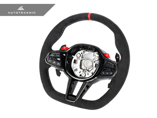 AutoTecknic G8X LCI Alcantara Steering Wheel - G8X M2/ M3/ M4