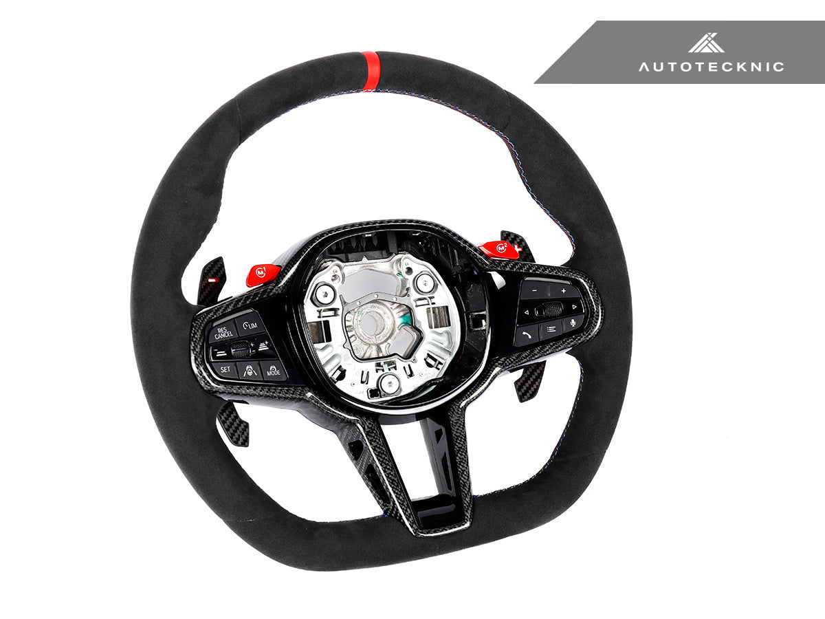 AutoTecknic G8X LCI Alcantara Steering Wheel - G8X M2/ M3/ M4