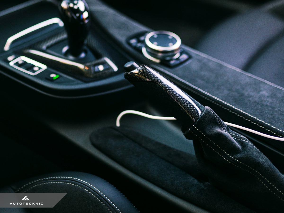 AutoTecknic Carbon Alcantara E-Brake Handle - BMW F-Chassis